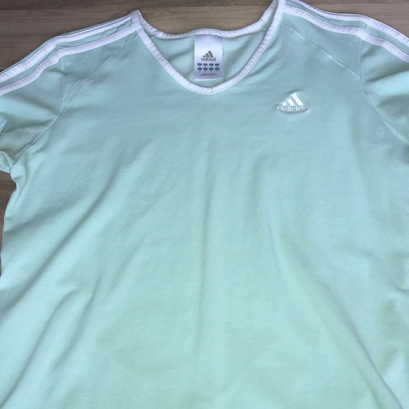 mint green adidas shirt